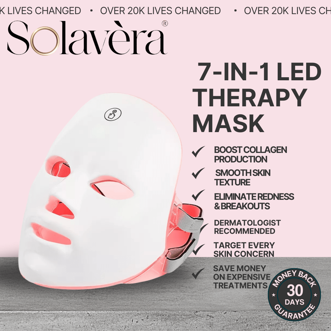 Solavéra GlowPro™ 7 - in - 1 LED Facial Therapy Mask - SolavèraSolavéra