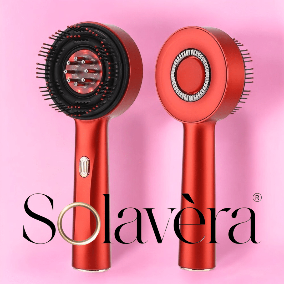 Solavèra Luxe Hair Revive™ - Red Light Therapy Oil Massager Brush for Scalp & Hair Health - SolavèraSolavèra